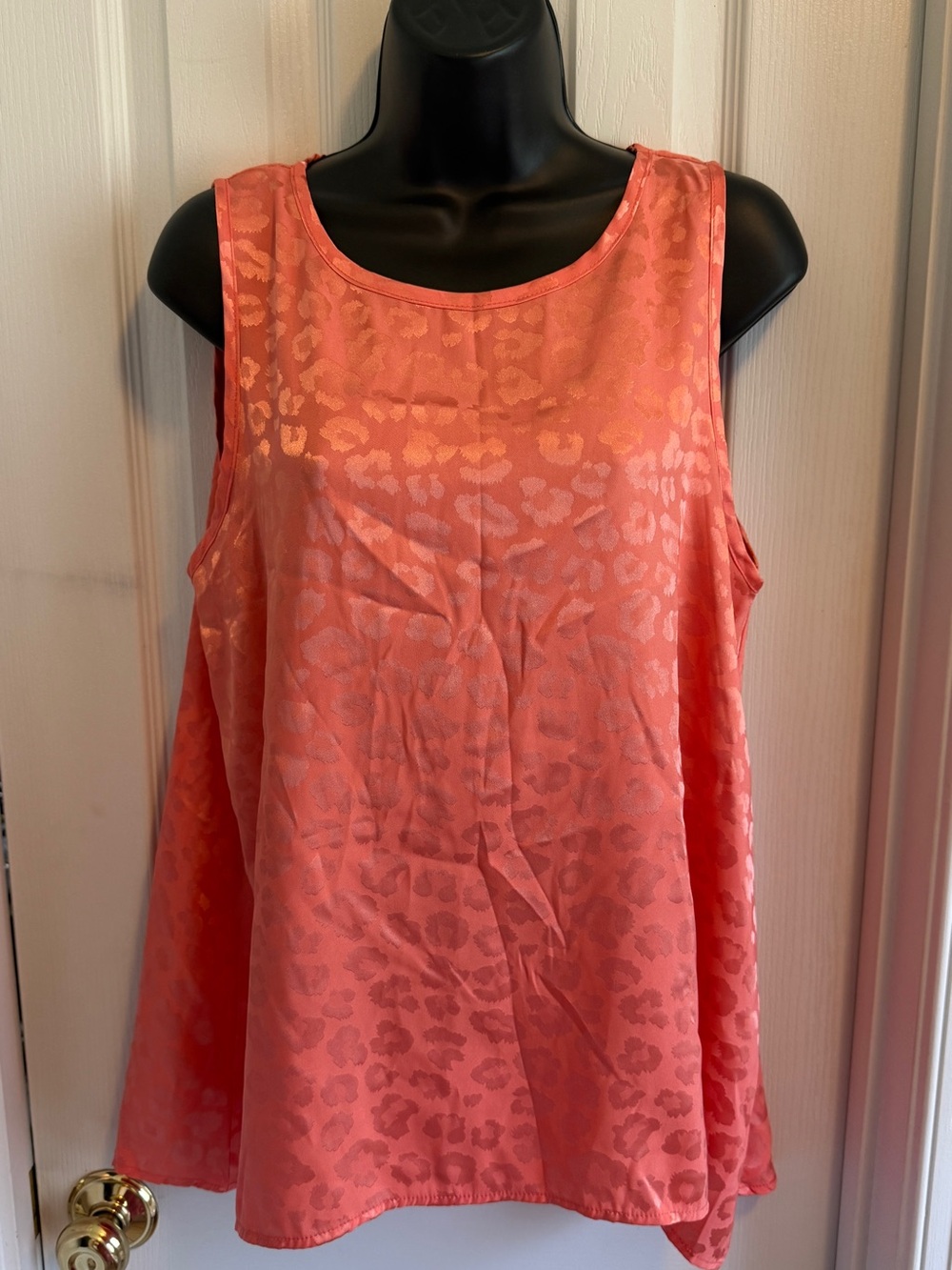 JODIFL Coral Leopard-Print Satin Camisole